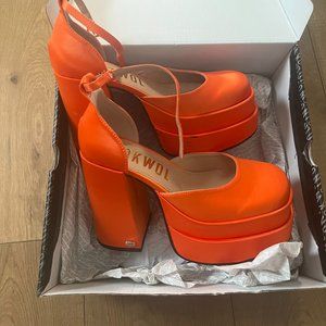 Naked Wolfe NOKWOL Orange Heels Size 8